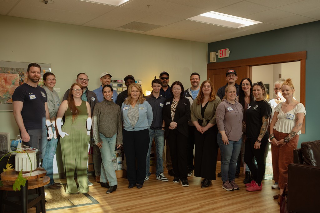 Group photo of a recent young pros event